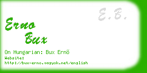 erno bux business card